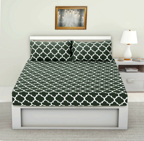 Fitted-Bed-Sheet-Olive-Geometric-Apricot-6717