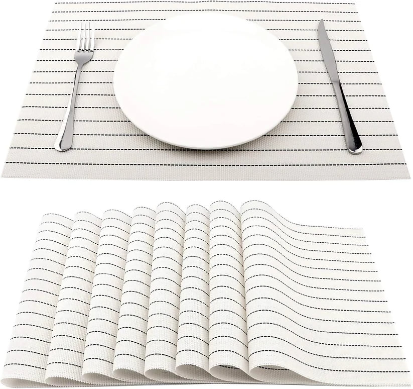 PVC-Table-Place-Mats-White-Stripes-Apricot-5523