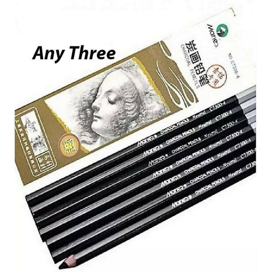 Pack Of 3 - Maries Charcoal Pencils - ValueBox