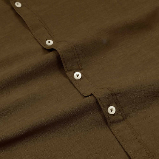 Kuro Brown Plain Shirt