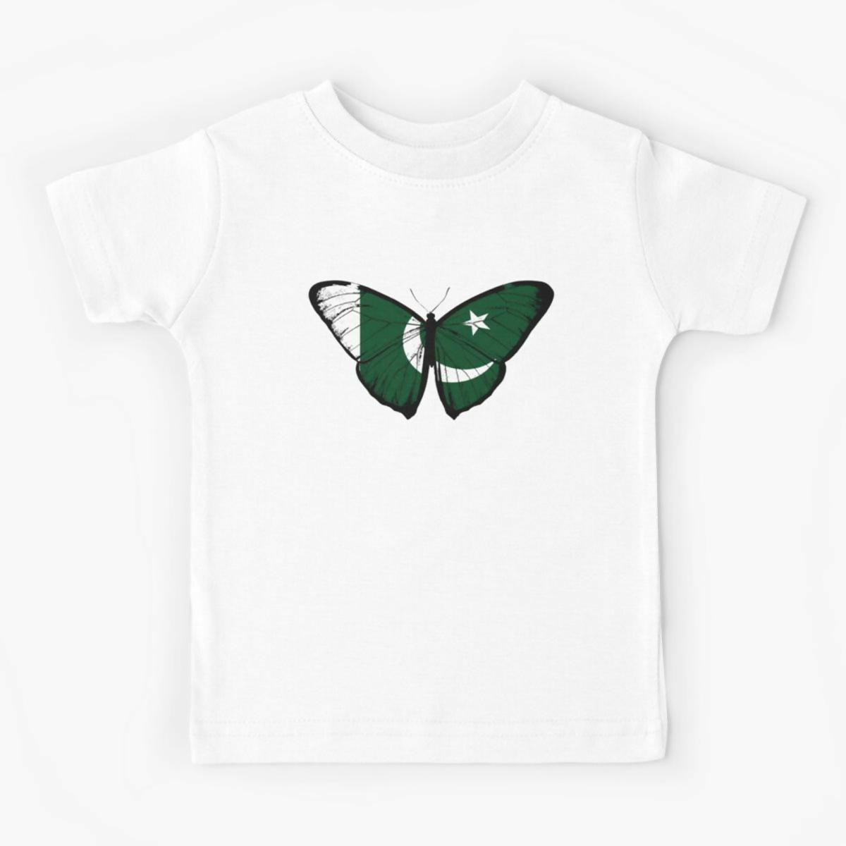 Khanani's Pakistan Day Butterfly Tshirt for girls - ValueBox