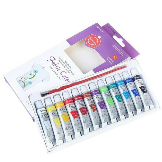 Fabric Paints - Pack Of 12 - ValueBox