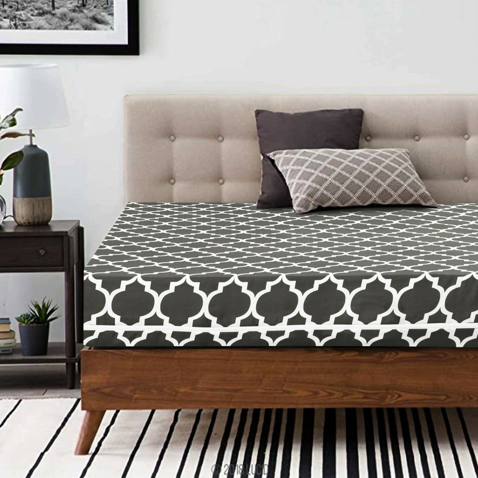 Zipper-Mattress-Cover-Printed-Grey-Geometric-Apricot-4971