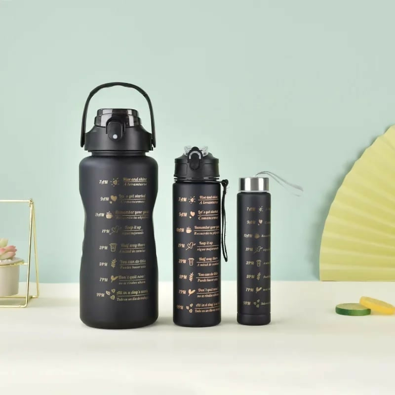 3PCS-Water-Bottle-with-Two-Straws-5575Black-Matte-Apricot-6364