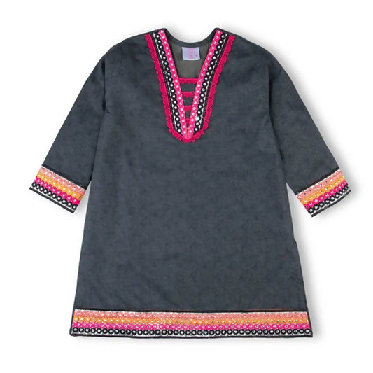 Gray Winter Ethnic Kurti