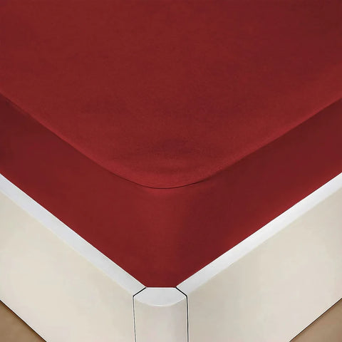 Terry-Waterproof-Mattress-Protector-Maroon-Apricot-8115