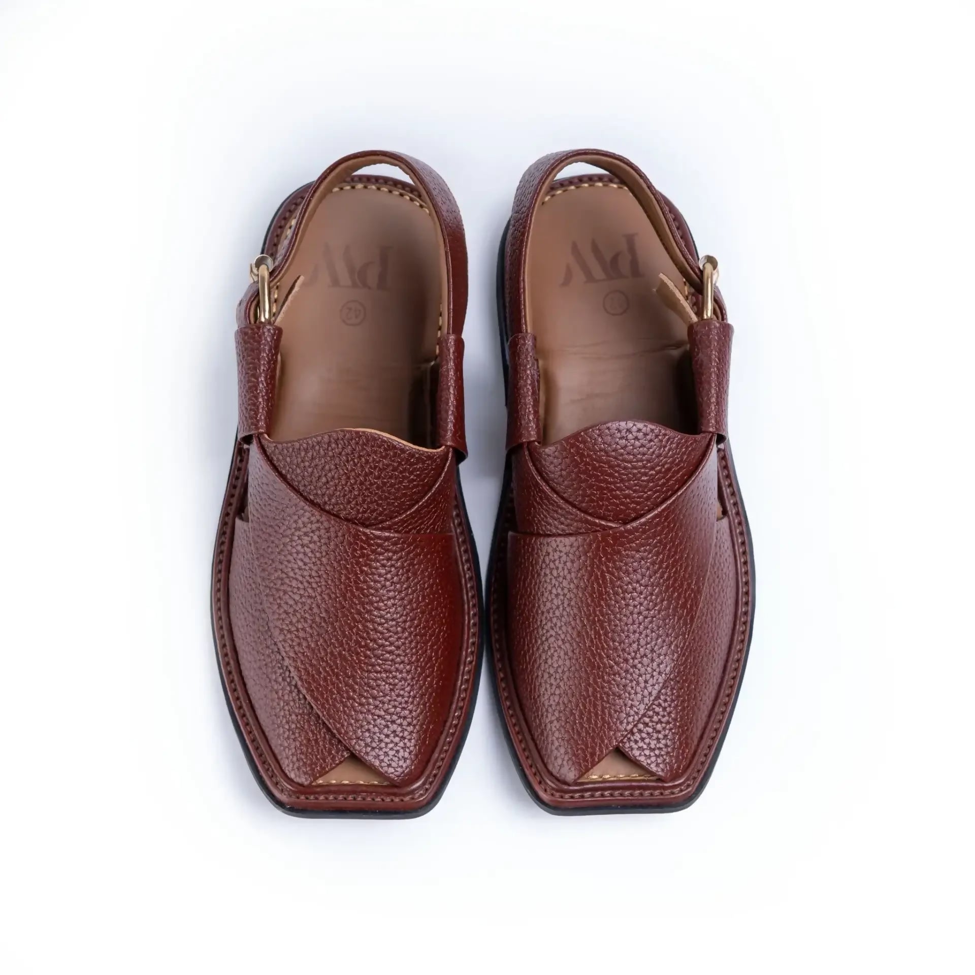 Peshawari-Chappals-–-Burgundy-1