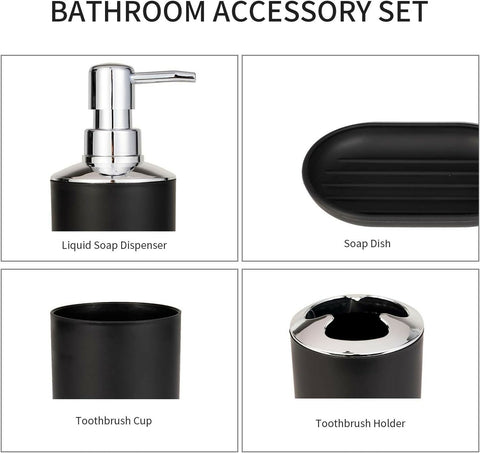 4-PCs-Wooden-Lid-Bath-Accessories-Set-1684Plain-Black-Apricot-2118