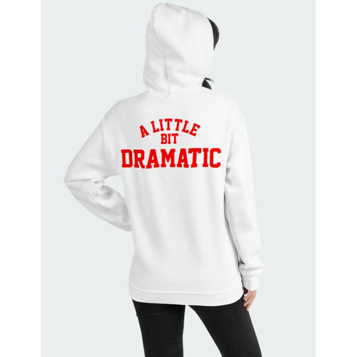 Khanani's Dramatic back print pullover white hooded hoodies for winters - ValueBox