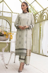 Diyar-E-Dil DL-22 : Unstitched Embroidered Dhanak 3PC - ValueBox