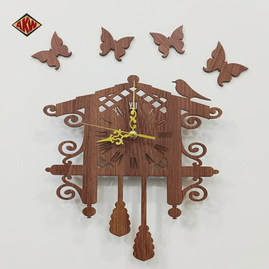 AKW latest wall clock design Wall Clock 3D Wooden Watch DIY Design Decoration Quartz Numeric For Home Decor Living Room And Offices And For Gifts - ValueBox