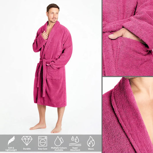 100-Cotton-Bathrobe-Fushia-Apricot-8458