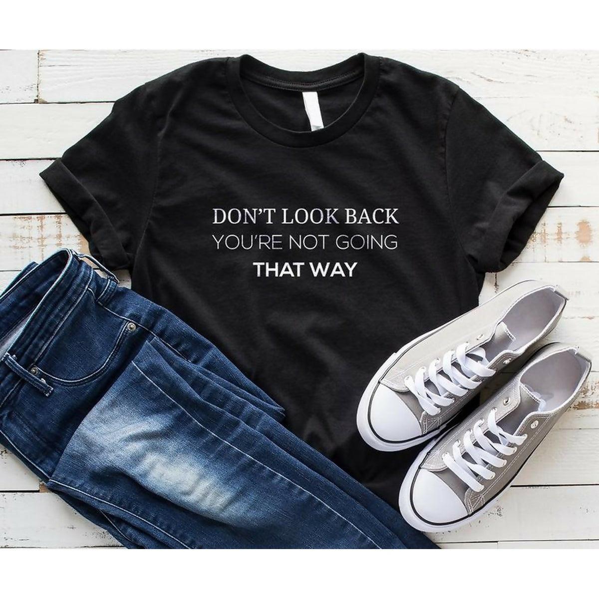 Khanani's Don't look back cotton half sleeves t shirt for women - ValueBox