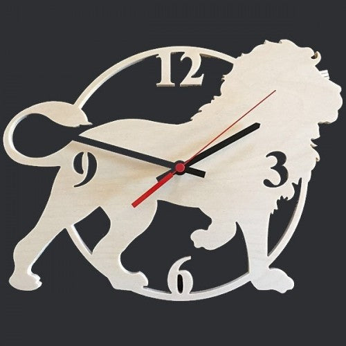 Lion Wooden Wall Clock