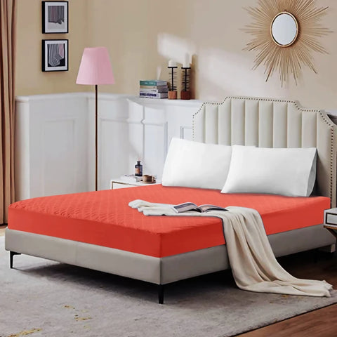 Quilted-Waterproof-Mattress-Protector-Orange-Apricot-6326