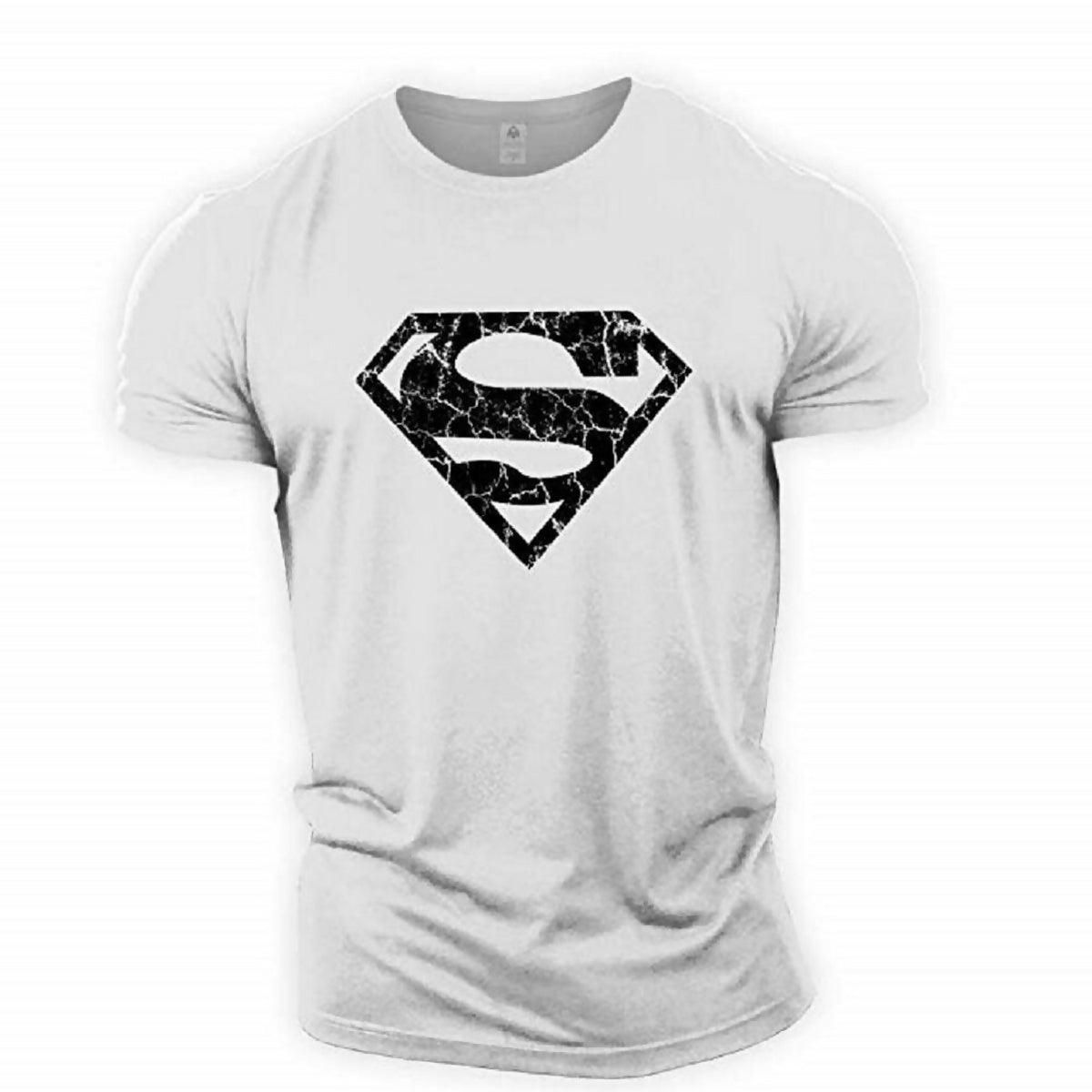 Khanani's Superman logo printed cotton half sleeves t shirts for men - ValueBox