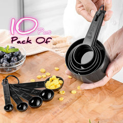 Pack of 10 Measuring Cups and Measuring Spoons