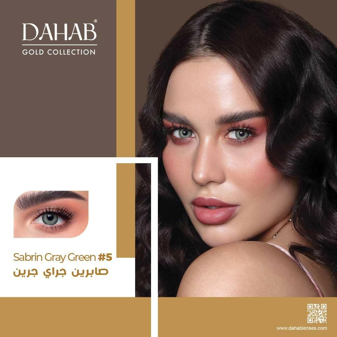 Dahab Sabrin Grey Green Shade Daily Wear Lens With Free Solution Kit - ValueBox