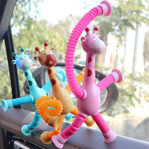 Giraffe Pop Tubes Fidget Fun Toy with Light