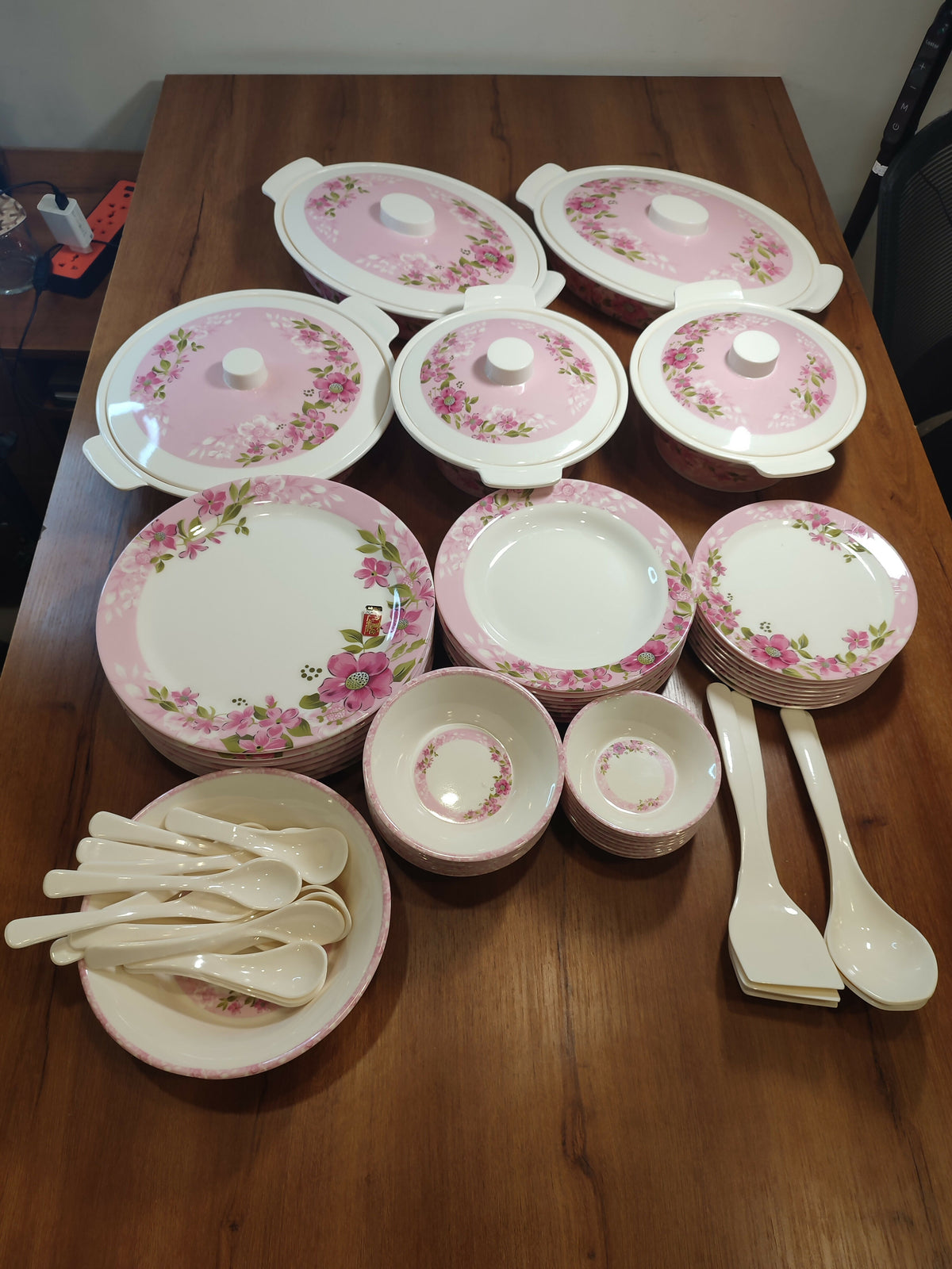 Melamine dinner set - 72 Service Dinner Set 8/8 persons serving Strong quality with good Looking I,11 - ValueBox
