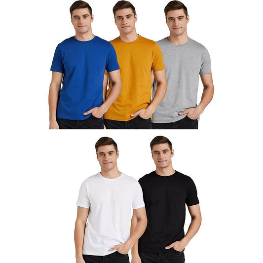 Khanani's T Shirt for men Pack of 5 summer tshirts for men - ValueBox