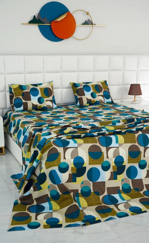 3-PCs-Double-Bed-Sheet-DB207-Apricot-9437