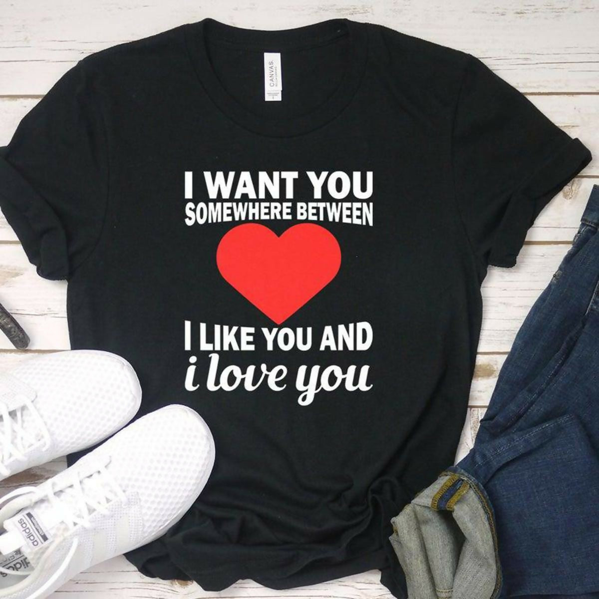 Love Shirt I Love You heart affection hidden feelings emotions valentines couples gift for men women - ValueBox