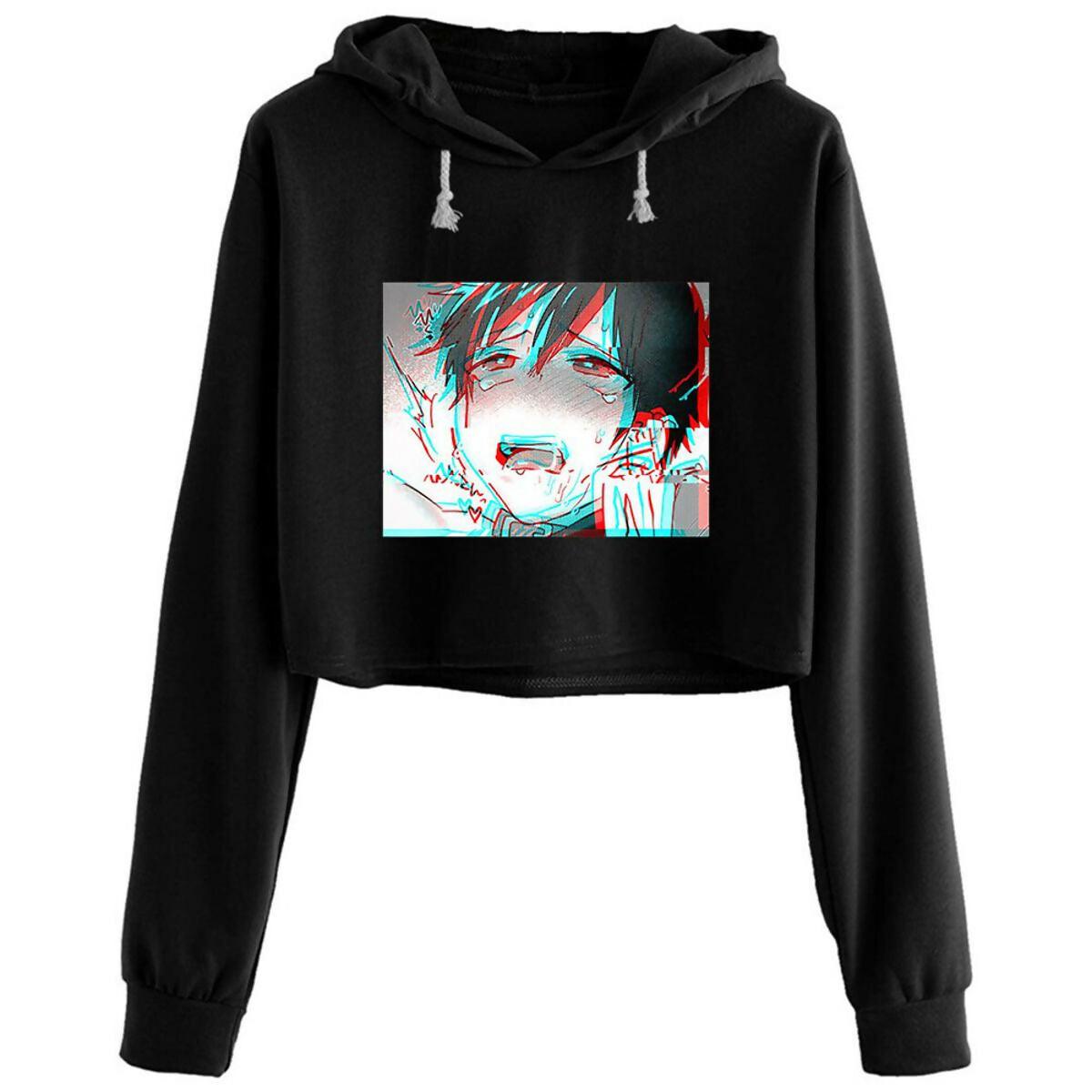 Khanani's Jack And Sally printed winters Crop Hoodies - ValueBox