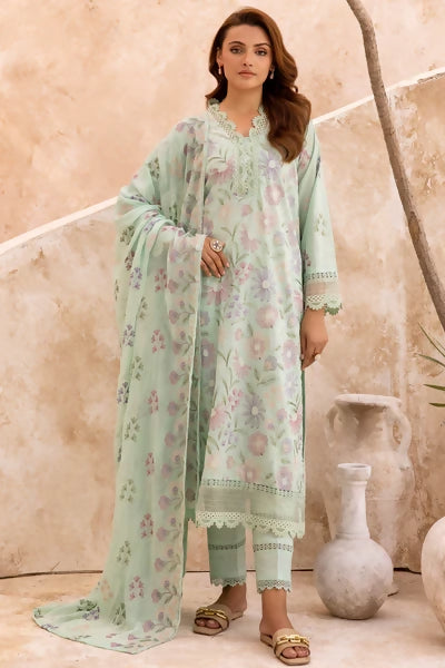 Mahhe MH-02 : Unstitched Embroidered Lawn 3PC - ValueBox