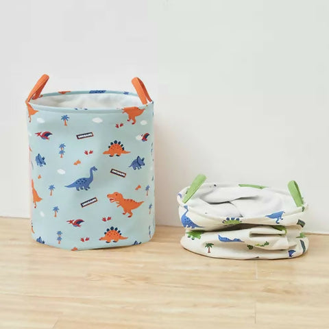 Kids-Collapsible-Laundry-Basket-Dinosaur-White-3963-Apricot-513