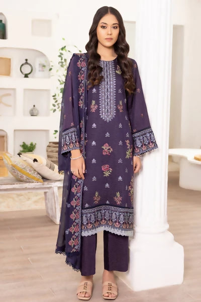 Flora F-21 : Unstitched Embroidered Viscose 3PC - ValueBox