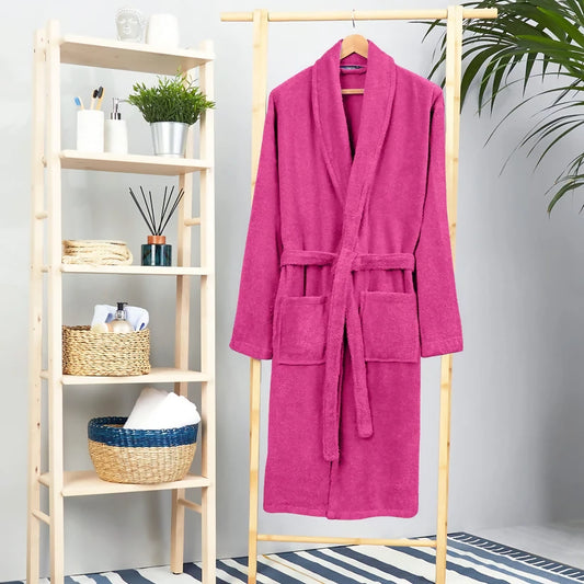 100-Cotton-Bathrobe-Fushia-Apricot-2266