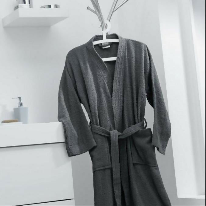 Cotton-Bathrobe-Charcoal-Grey-Apricot-490 (1)