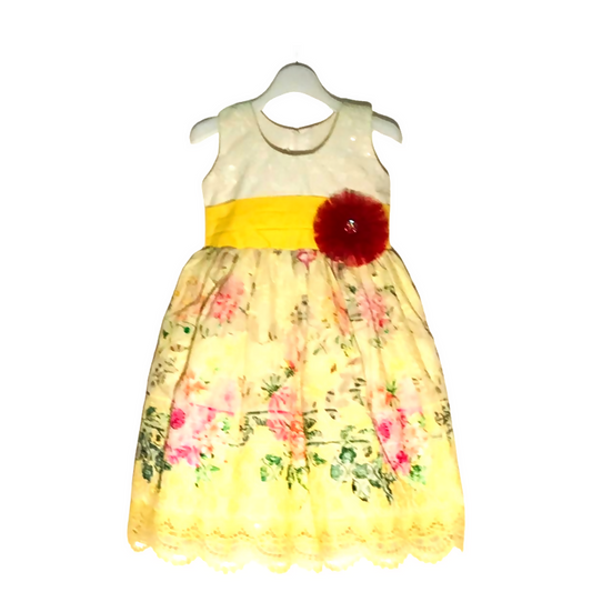 Multi Girls Frock (YELLOW)