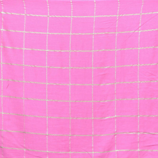 Gold foil Pink Lawn Scarf