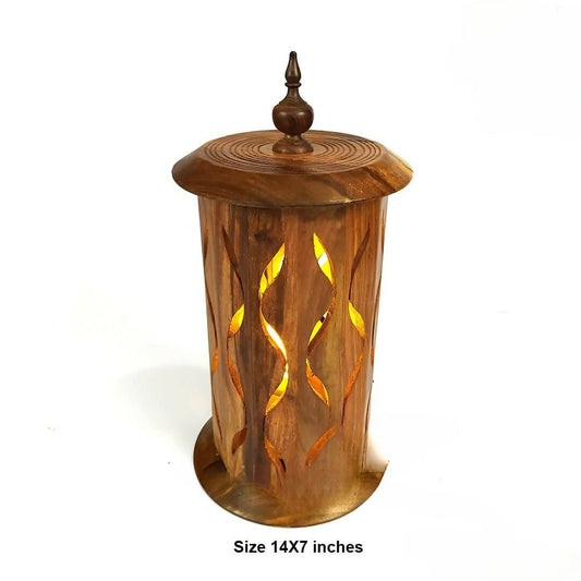 Round Table Lamp Wooden