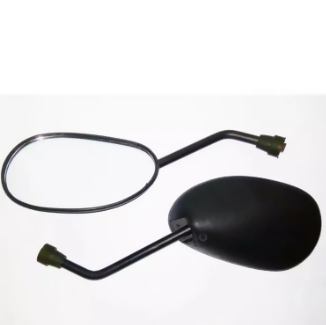 Motorcycle Back view Mirror - Pair - Black - Universal - ValueBox