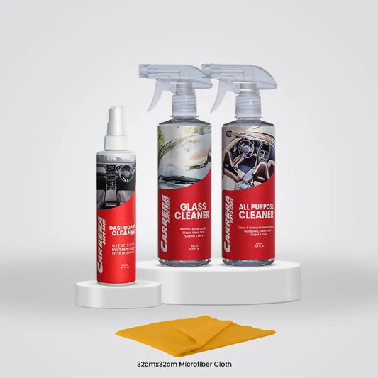 Interior Bundle | Carrera All Purpose Cleaner | Dashboard Cleaner | Glass Cleaner with Microfiber