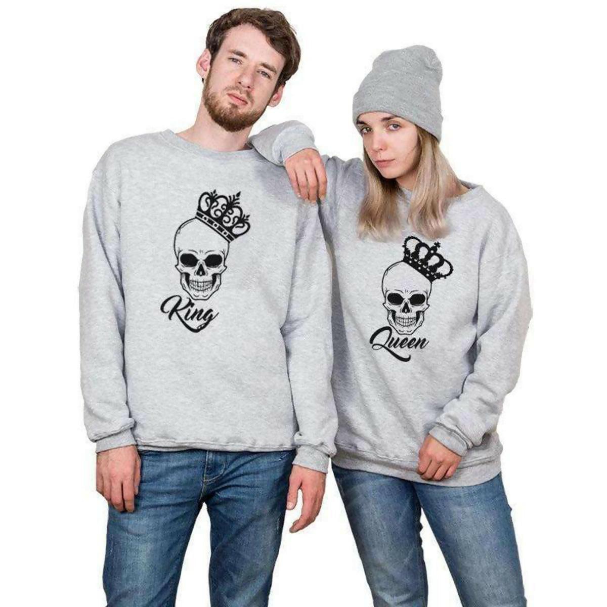 KHANANIS Matching Couple pullover long sleeves ssweatshirts for husband and wife-pack of 2 - ValueBox