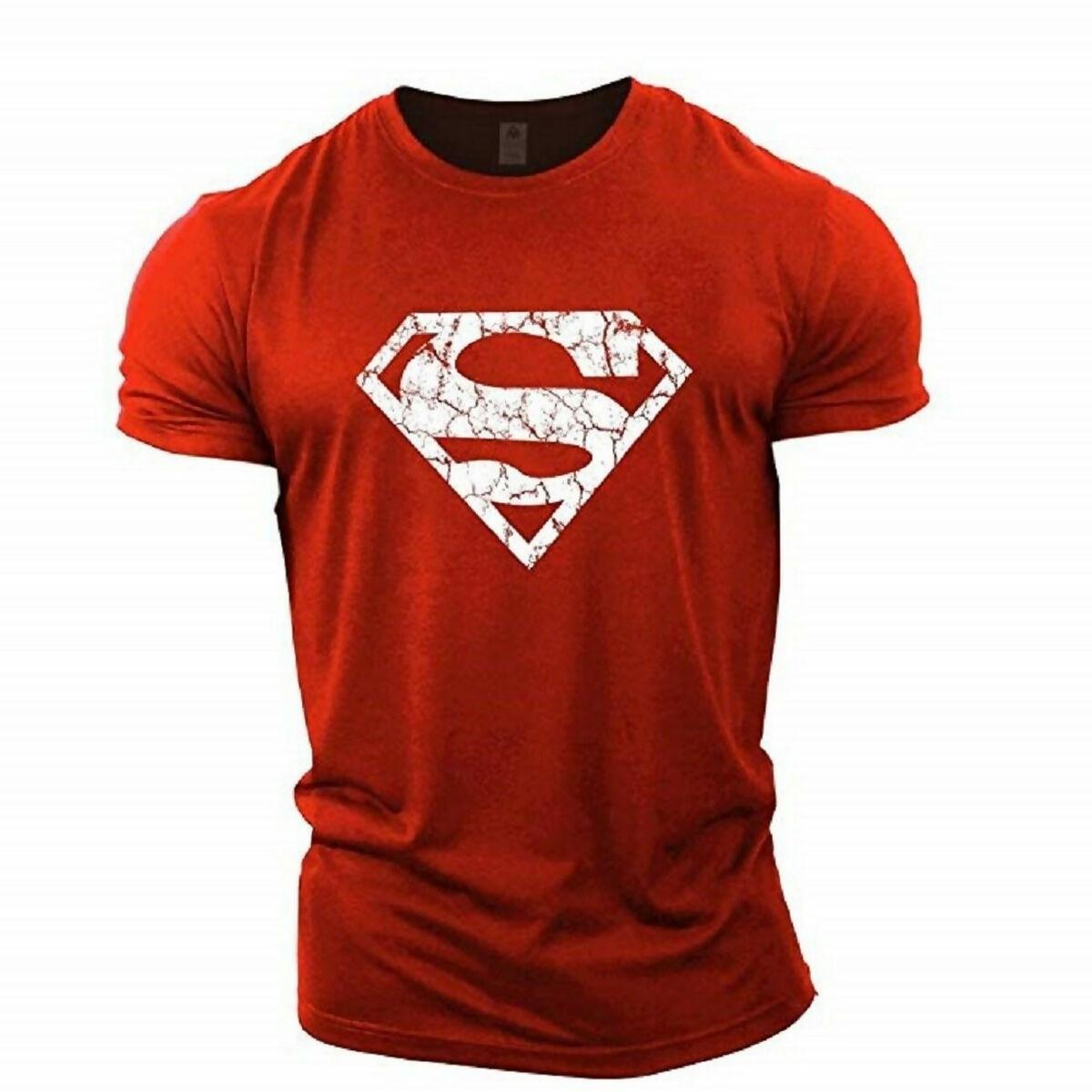 Khanani's Superman logo printed cotton half sleeves t shirts for men - ValueBox