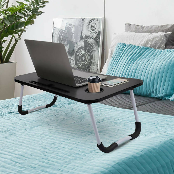Gaming Laptop Table for Bed | Wood Portable Laptop Desk | Folding Home Laptop Desk for Bed & Sofa ( FREE DELIVERY )