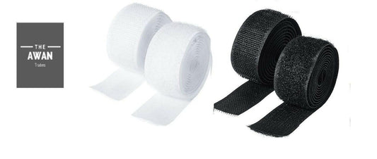 Velcro Tape Roll 3 meter In Black .white and green - ValueBox