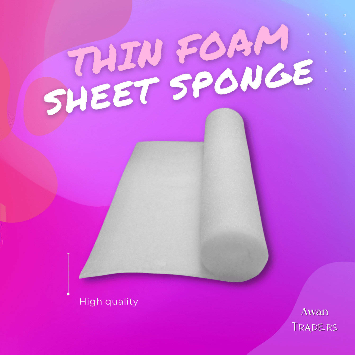 Thin Foam Sheet Sponge For Cushions Size 2mm - ValueBox