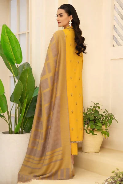 Shafaq SQ-35 : Unstitched Luxury Embroidered Dhanak 3PC - ValueBox