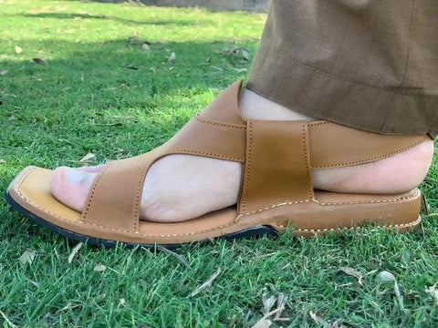 Panjedar Chappal Brown Kohati Leather Chappal - ValueBox