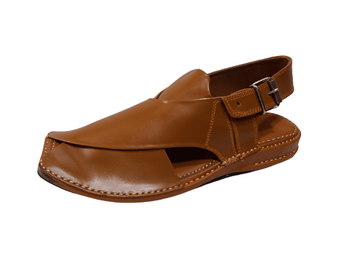 Zardari Style Chappal Mustard Brown