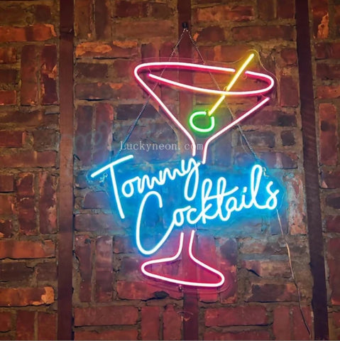 Your Name + Cocktails Neon Sign