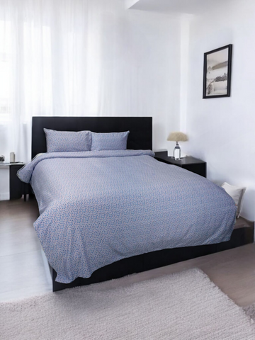 Azure Dots Double Bedsheet - Db193