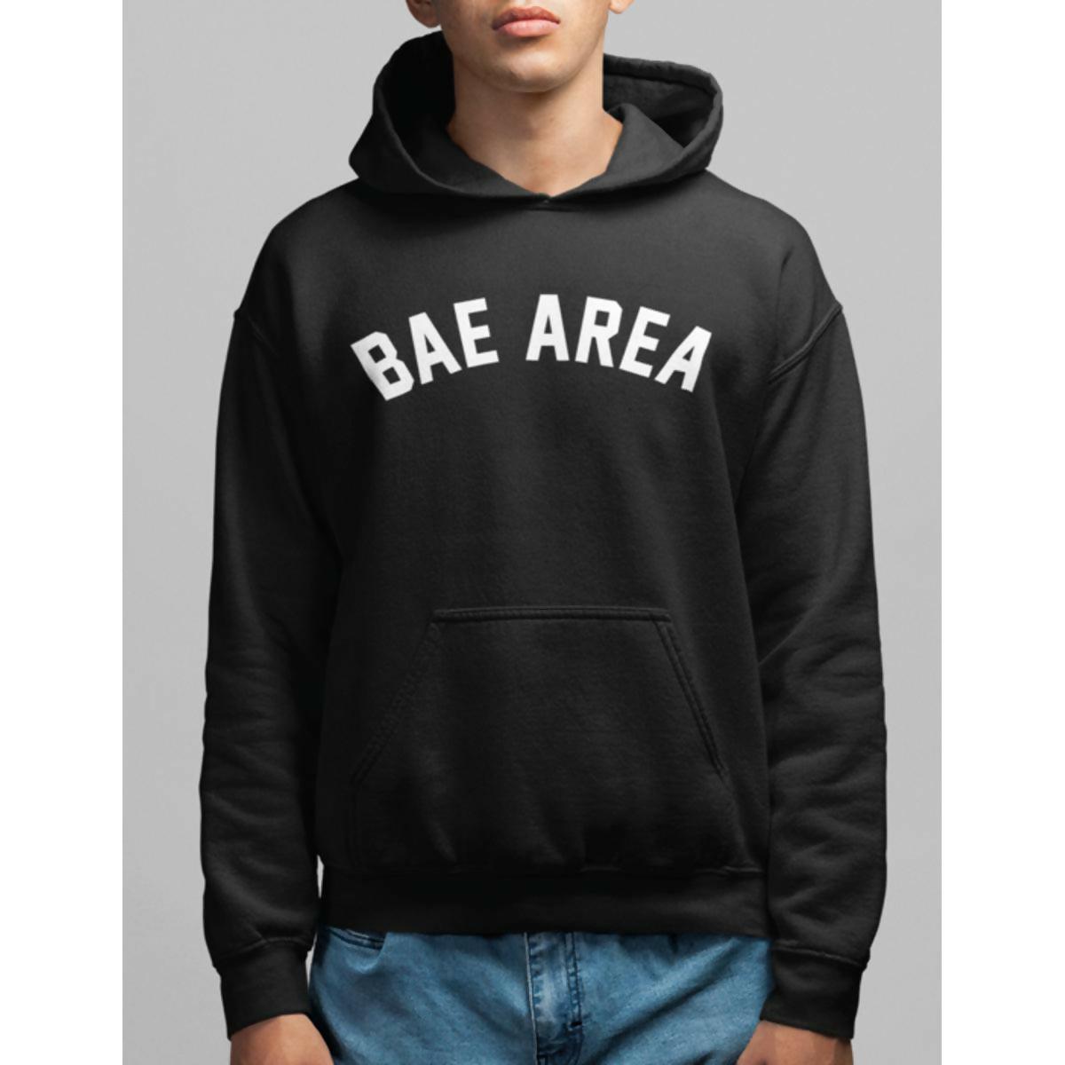 Khanani's Bae Area fleece black hooded hoodies for winters - ValueBox