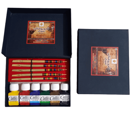 5 Pcs Calligraphy Qalam Set with 6 Inks - ValueBox